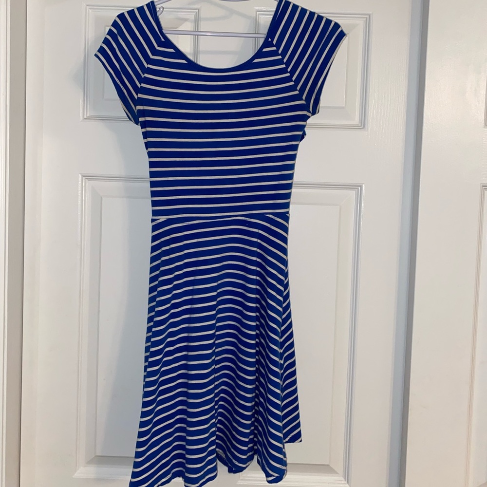 Blue & White Stripe Dress Size S